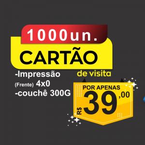 CARTÃO PROMOÇÃO Couchê 300G 4X0 VERNIZ FRENTE Couchê 300G Medida 9,6 x 5.6 4x0 VERNIZ FRENTE  